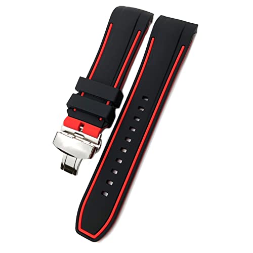 Bracelet silicone rouge 23mm pour remplacer vos attaches T035