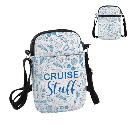 PWHAOO Cruise Lover Gift Cruise Stuff Crossbody Bag Family Cruise Travel Bag Cruise Vacation Trip Gift