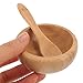 MAGICLULU Facial Mask Mixing Bowl Set 4pcs Wooden Skincare Tool Kit with Spatula Brush Spoon for DIY Beauty Salon Use Random Style
