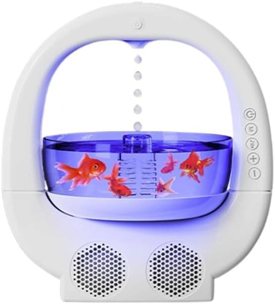 Wonderlit Oasis 4in1 Anti Gravity Air Humidifier with with Fish Tank and Bluetooth speakers - A beautiful modern and elegant piece in your room.