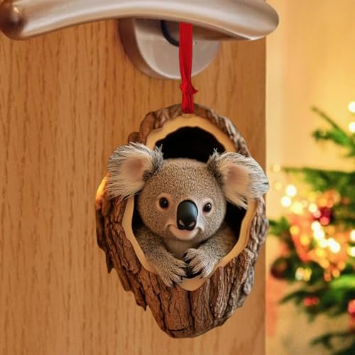 Décoration de maison originale avec suspensions de Noël koala et chat mignon - 5
