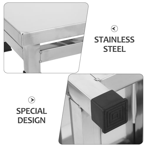 Tabouret de bain compact carré en acier contre les glissades