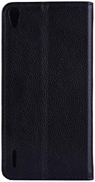 Huawei P7 Ascend Case Genuine Leather Hard Case with Flip Stand Cover for Huawei Ascend P7 (Black)