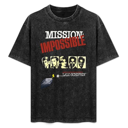 Photo de Mission Impossible Lalo Schifrin Vintage Movie T-Shirt Unisex Black Tee XXL