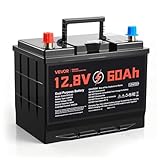 VEVOR 12V 60Ah LiFePO4 Dual Purpose Battery, 800CCA BCI Group 24 Deep Cycle & Starter Lithium Battery, Built-in Smart BMS, Automotive Start-Stop for RV, Marine, Trolling Motor, Car & Engine Starting