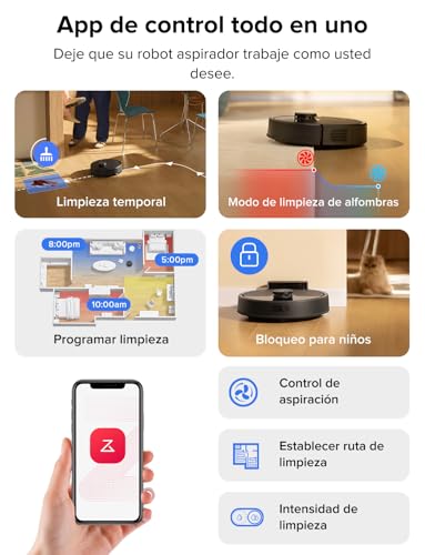 Miniatura 7 de Roborock Q7 L5 Robot Aspirador Y Mopa Doble Sistema Antienredos, Succión Hyperforce De 8,000 Pa, Navegación Precisa, Rendimiento De Nivel Básico, Dueños De Mascotas, Negro