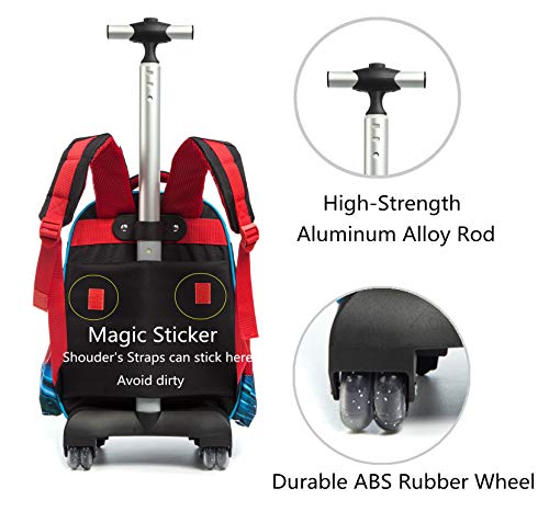 Meetbelify 3Pcs Rolling Backpack for Boys,School Backpack with Wheels for Boys by Meetbelify - Image 5