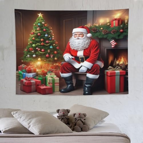 Tapisserie murale Père Noël 150x200 pour habiller un grand mur