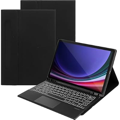 Sahara - Navigation Series Keyboard Case with TrackPad for Galaxy Tab S10 FE, Tab S9 and Tab S9 FE, Black, (TB00329)