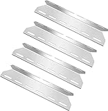 GFTIME 44 cm x 14,44 cm Edelstahl Heizplatte Ersatzteile für Landmann, Nexgrill, Enders, Taino, ProfiCook, Campingaz, Charbroil, Gas Grill Zubehör Brennerabdeckung, 4 Pack