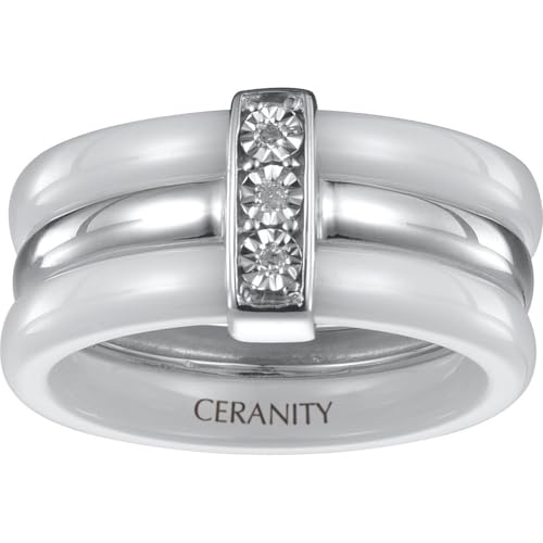 Bague en Argent avec diamant blanc - Ceranity Silver