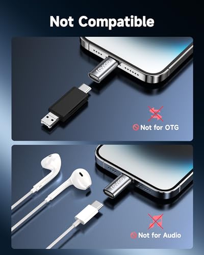 RAVIAD USB C auf Lightning Adapter 2-Stück Nicht für kopfhörer/Audio/OTG/ – Ansicht 2