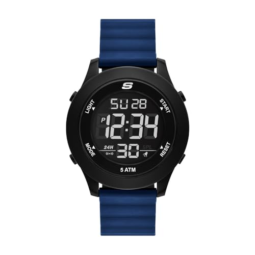 Skechers Reloj Analógico para Hombres de Cuarzo con Correa en Silicona SR5225