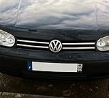 Longueur : 2 m Luxyline Baguette de calandre supérieure chromée Compatible VW Golf 4