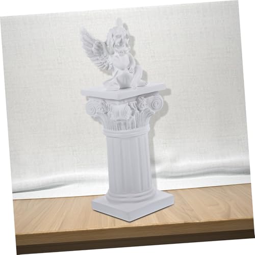 Colonne romaine blanche en résine : statue décorative intérieure légère et résistante - 6