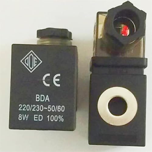 DNIEEEYBL Bobine d'électrovanne BDA 220V / 230V 14,5 VA/8W, 1 pièce, Trou inférieur 13, supérieur 10 Haut 39