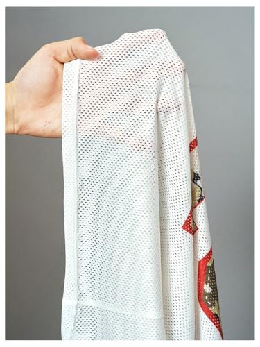 Women's Number Print Mesh Jersey Shirt Color Block V Neck Short Sleeve Football T-Shirt4