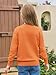 Haloumoing Girls Long Sleeve Sweaters Kids Casual Crew Neck Knit Cute Fall Pullover Tops 5-14 Years Orange