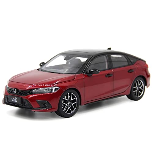 RCESSD colecionar modelos 1:18 para Honda Civic Hatchback 2022 240 turbo vermelho escala veículo modelo liga fundida modelo carro modelo automóvel modelo modelo