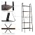 Homfa Industrial Ladder Shelf, 5 Tier Bookshelf Plant Flower Stand Storage Rack Multipurpose Utility Organizer Shelves Wood Look Accent Metal Frame Furniture Home Office