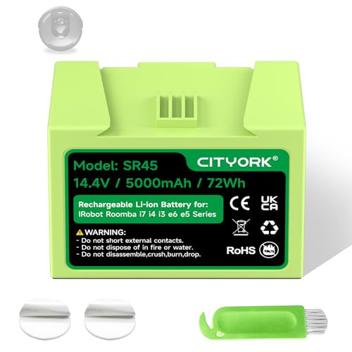 ABL D1/ABL D2 Li ion Batería de Repuesto para iRobot Roomba i7/ i7+, i4/ i4+, i3/ i3+ Plus, para iRobot Roomba e5 e6 i7150, i7156, i7158, i7550, i7556, e5150,e5152, e5154, e5158 Bateria  14,4V/5000mAh
