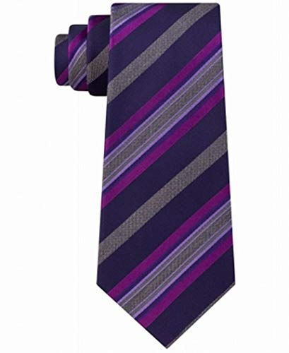 Cravate Kenneth Cole violette haut de gamme à rayures fines pour costume ajusté