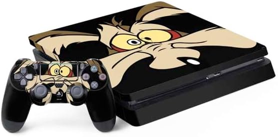 Skinit Decal Gaming Skin Compatible with PS4 Slim Bundle - Officially Licensed Looney Tunes Wile E Coyote Red Stripes Design