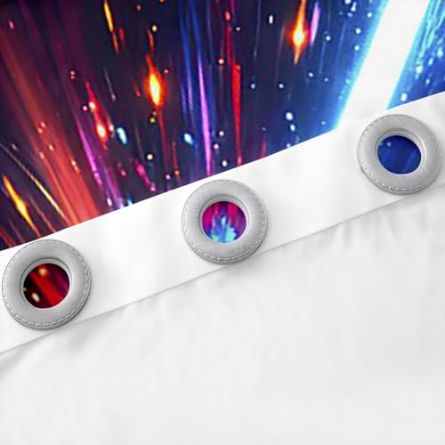 Cortinas para oscurecer ventanas de dormitorio infantil con sables de luz 5