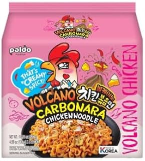 نودلز بالدوفولكانو كاربونارا بالدجاج الكريمية، 130 جم- 4 قطع - نودلز كورية