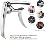 Guitar Capo, Capo, Capo for acoustic guitar, acoustic guitar capo, Capo for electric guitar, acoustic guitar capo 6 string, Guitar Capo for acoustic, Kapo, Guitar capos(Silver)