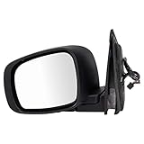 TRQ Driver Side Power Heated Manual Folding Mirror with Memory Chrome Cover Compatible with 2008-2016 Chrysler Town & Country 2008-2010 Dodge Grand Caravan CH1320383