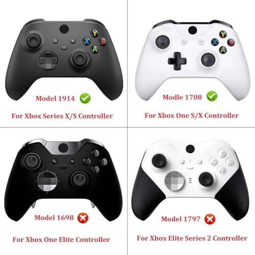 PlayVital Thumbs Pro Razor Thumbstick Extender for Xbox Core Controller, Joystick Caps for Xbox One Controller - 2 High Raise & 2 Mid Raise Dome - Orchid Purple & Heaven Blue