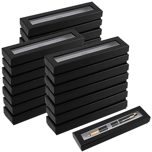 SEUNMUK 42 Pcs Black Empty Pen Gift Box, Cardboard Pen Display Cases with Clear Window, Single pen presentation Packaging Case for Jewelry Gift Business Birthday Souvenir Office Supplies by SEUNMUK - Used condition - CA$28.57