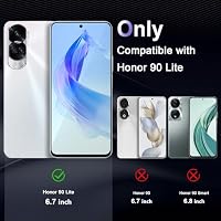 Liisooka Hülle für Honor 90 Lite 5G, Militärische Ultra Slim Handyhülle, Nie Vergilbung, Kratzfeste, Harte PC-Rückseite Case, Stoßsichere Transparente Schutzhülle, Durchsichtig – Ansicht 2