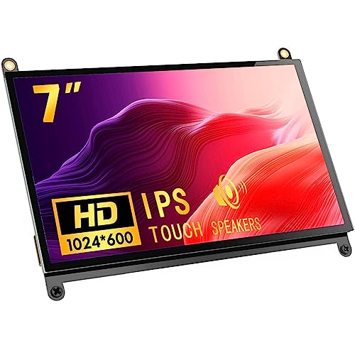 Image of 7 Inch Monitor Touch Screen for Raspberry Pi 1024X600 IPS FHD LCD Display USB HDMI Portable Monitor for Raspberry Pi 4B /3B+ /ZeroW /3B /Zero /2B /A+ /B+ /A /B