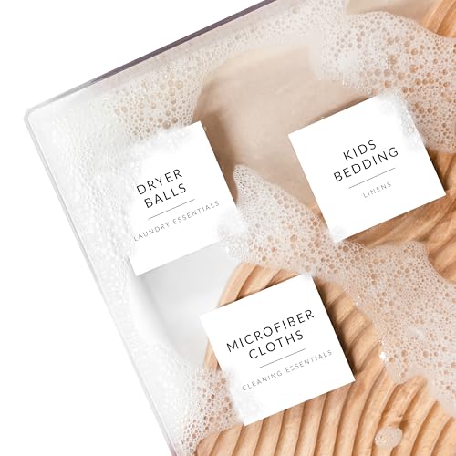 Image of 159 Minimalist Home Laundry Labels for Organizing - Linen Storage Labels, Laundry Room Labels, Cleaning Labels - Preprinted Organization Labels for Storage Bins - Organizing Laundry Labels for Jars