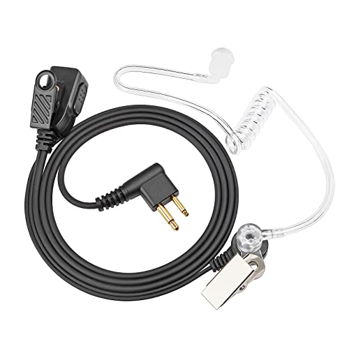 HYS Covert Air Tube Earpiece with PTT Surveillance Security Headset Comaptible with Motorola CP040 DP1400 GP2000 GP300 Walkie Talkie (1 pcs)
