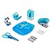 LD Blue Mini Office Supply Kit â€“ Portable Case with Scissors, Paper Clips, Tape Dispenser, Pencil Sharpener, Stapler & Staple Remover