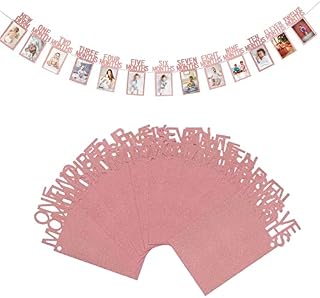 1st Birthday Baby Photo Banner, Monthly Milestone Photograph Bunting Garland, Photo Bunting Garland for Newborn 1 to 12 Months Bithday Party