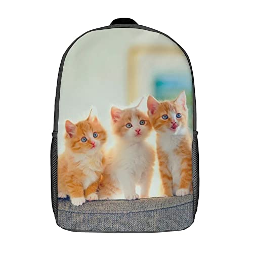 Sac d'école cadeaux pour enfants et ados motif chat texturé 3D
