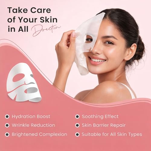 Image of KATHTHAI Bio-Collagen Real Deep Hydrating Overnight Face Mask, Korean Face Mask for Pigmentation Hydrogel Mask, Pore Minimizing, Elasticity Improvement, 34g (Pack Of 3)