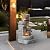 HIONJIN Cascading Bowls and Stacked Stones LED Outdoor Water Fountain for Outdoor Living Spaces