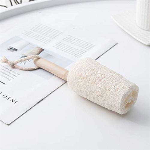 MA87 - Cepillo de madera con mango de lufa natural para colgar