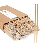 LOROTOCO 100Pairs Bamboo Chopsticks Disposable | Individually Wrapped | Bulk | Separated | Round |...