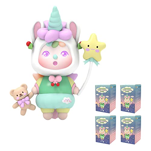 Aven Rabbit Larvochoi Forest Fairies Series Mystery Box Toy Figure Action Blind Box Cute Popular Collectible Toys Girl Birthday Party Gift Christmas Toy Room Desktop Decoration (4 Pack) #TOP10