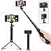 Produktbild Foneso Bluetooth Selfie Stick Stativ, 360-Grad-frei drehbarer 2-in-1 Selfiestick Tragbar Selfie Stange, geeignet für ISO/Android Smartphones wie iPhone, Huawei, Samsung und andere