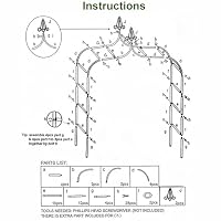 Thick Gothic Pointed Metal Garden Arch Rust-Proof for Climbing Vines Roses — image 7