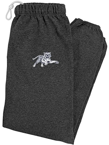 Jackson State University Primary Logo Mens Jogger, Charcoal Heather, L
