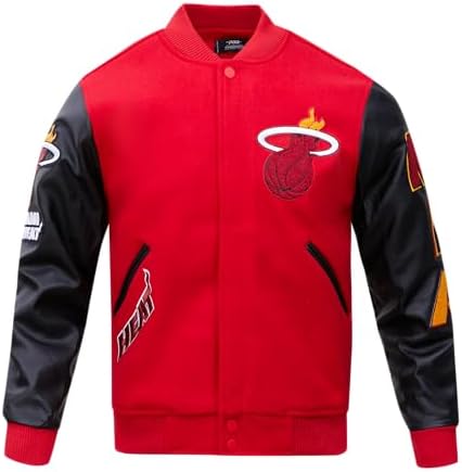 Pro Standard MENS NBA MIAMI HEAT CLASSIC VARSITY VARSITY JACKET RED/BLACK L