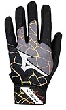 Mizuno Herren MVP Erwachsene Schlaghandschuhe, Schwarz-Orange, Größe L